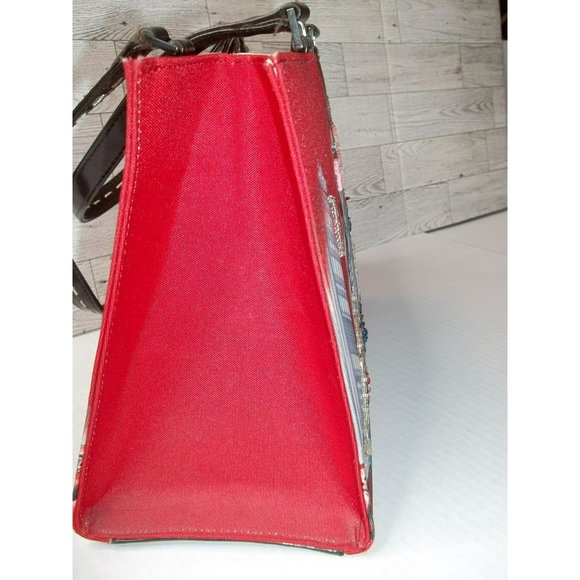 WOMEN LADIES RED SATIN FASHIONABLE STYLISH CHIC BOUTIQUE HANDBAG SHOULDER PURSE - Picture 4 of 14